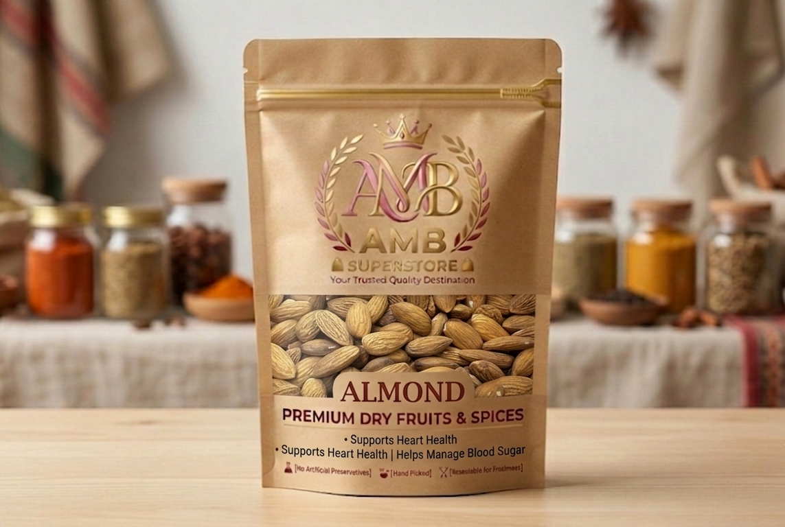 Badam American Medium 20-22 - American Medium Almonds 20-22