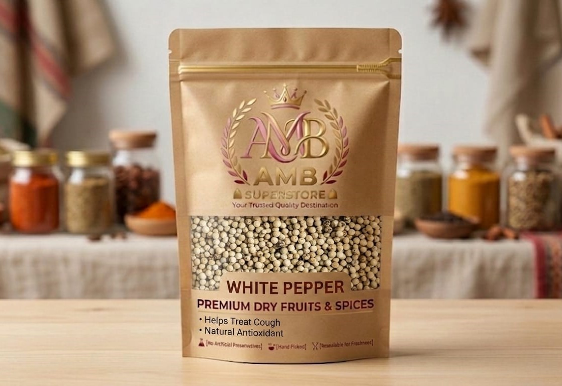 Dakni Mirch Sabot - Whole White Pepper Seeds
